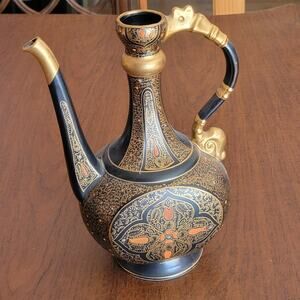 Vintage Rare Lenwile Ardalt Artware Genie Bottle Pitcher Vase. Made in Japan